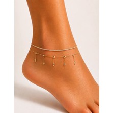 Girift Vintage Alop Gold Taşlı Halhal