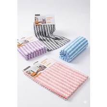 Expresstore 4'lü Dalgalı Mikrofiber Temizlik Bezi Seti (30X30 Cm) - Iz ve Tüy Bırakmayan Sihirli Cam ve Parlatma Bezi