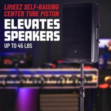 Expresstore Frameworks Id Series Speaker Stand With Lift Assist And Adapter To Fit 35MM And 38MM Speaker Mounts, 48"/75" Min/max Height (Gfw-Id-Spkr)