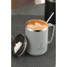 Expresstore 304 L Çelik Gri 500 ml Kahve El Termos Kupa Mug CIN557GR