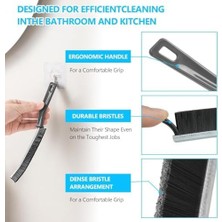 Expresstore 2 Adet Derz Temizleme Fırçası, Ince Boşluk Temizleme Fırçası, Pencere Rayı ve Mutfak Lavabo Kenarı Detay Fırçası, Dar Alanlar Için Ergonomik Temizlik Aparatı Ince Dip Köşe Temizleme
