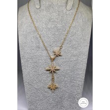 Carette De Terre Yıldız Figürlü Gold Renk Çelik Y Kolye