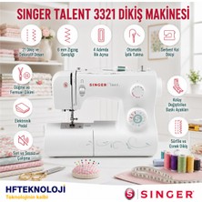 Singer Talent Ev Tipi Dikiş Makinesi Elektronik Dikiş & Piko Özellikleri ile Kullanıcı DOSTU-(SNG.3321) + Aksesuarseti Hediye
