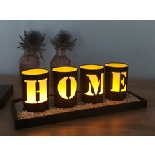 Other Modern Home Dekoratif Şamdan Seti-Modern Tealight Home With Tray