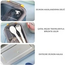 Expresstore Içi Çelik 2 Katlı Saklama Kabı 1500 ml XC-465