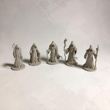 Major Hobi Dnd Hooded Wizards 132 Figür Seti – 5’li Büyücü Koleksiyonu