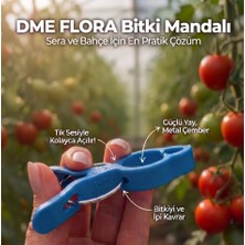 Dme Flora Bitki Bağlama Destek Mandalı 10 Adet Büyük Boy