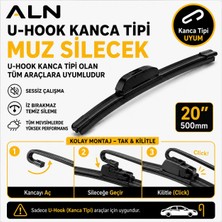 ALN Muz Silecek & U-Hook Kanca Tipi Tüm Araçlarla Uyumlu - 20 (500MM)