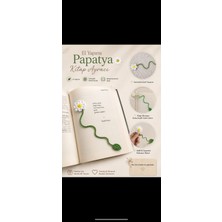 Elaa Aksesuar Papatya Örgü Kitap Ayracı