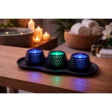 Other Vøıd Glow 4 Parçalı Modern Şamdan Seti-Vøıd Glow  Candle Holders And Base Plate