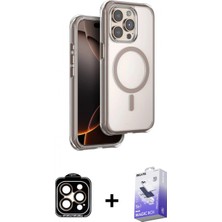 Pileli Store Pilelistore™ iPhone 15 Pro Max Kılıf Zirve Klasik Prime - Siyah Bilvis 5in1 5d Magic Hayalet Cam Ekran Koruyucu + Pvd Metal Kamera Lens - Tu