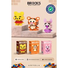 Arvela Bricks Disney Serisi: Winnie & Tigger & Piglet Üçlü Set - Eğitici Oyuncak Figür - Orijinal