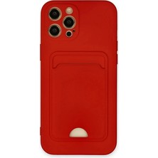 Durukar®  iPhone 12 Pro Max Kılıf Kelvin Kartvizitli Silikon - Kırmızı