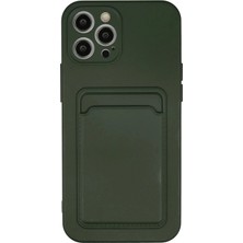 Durukar®  iPhone 12 Pro Max Kılıf Kelvin Kartvizitli Silikon - Koyu Yeşil