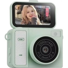 Azurtech 2k Hd Ekranlı Mini Dijital Retro Video Kamera Flaşlı Dijital Vlog Mini Fotoğraf Makinesi Türkçe Menü
