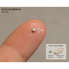 2x2 mm Neodyum Mıknatıs Yuvarlak Hobi Mıknatısı