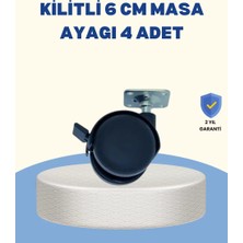 Serac Collection Kilitli Mobilya Tekerleği 6 cm 4’lü Kolay Kurulum - SA002G-6ETUF0
