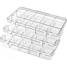 Assess Store 15 Bölmeli Ayarlanabilir Organizer Plastik Kutu 3 Lü Set