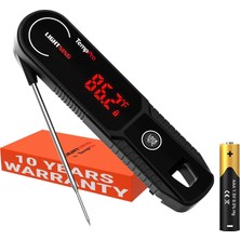 Assess Store 0.5 Saniye Lightning Anında Okuma Özellikli Et Termometresi, Otomatik UYANDIRMA/UYKU/180° Döndürülebilir Ekranlı, IP67 Su Geçirmez Pişirme Termometresi (Yağda Kızartma, Barbekü, Izgara Için)