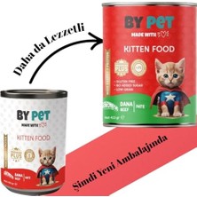 Assess Store Bypet Yavru Kediler Için Dana Etli Konserve Yaş Mama 415 gr x 12 Adet