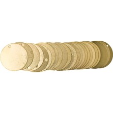 Assess Store Brady 23211 5 cm Çap B-907 Pirinç Yuvarlak Boş Pirinç Valf Etiketleri (25'li Paket)