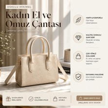 VogueaStyle Dokulu Minimal Kadın El ve Omuz Çantası