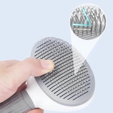 Assess Store Yeşil Otomatik Temizlenen Tüy Toplama Tarağı – Basmalı Mekanizmalı Kedi Köpek Tarağı – Çelik Iğneli – Cilt Dostu – Ergonomik Saplı – Uzun ve Kısa Tüyler Için