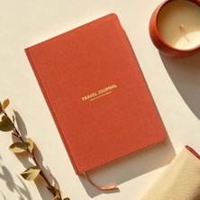 Assess Store Travel Journal – Sert Kapaklı Seyahat Günlüğü, A5 Boyutunda, Planlama & Anı Alanı – Anı Defteri (Kiremit)