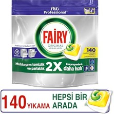 Assess Store Proffesional Hepsi Bir Arada Bulaşık Makinesi Deterjanı Limon Kokulu Kapsül 140 Yıkama