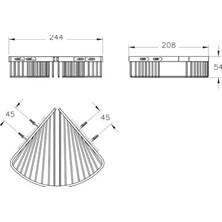 Assess Store Base 200 A44159 Tekli Süngerlik, Krom