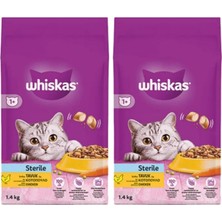 Assess Store Whiskas Tavuklu Kısırlaştırılmış Kedi Maması 1.4 kg (2 Paketi)