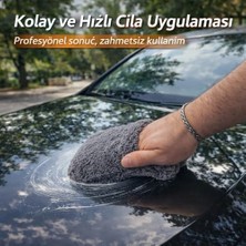 Assess Store Sogud 4 Parmak Cila Eldiveni Mikrofiber – Araba Pasta Cila Uygulama Pedi, Wax Pad, Ultra Emici, Çizmez Boya Koruma, Yıkanabilir Tekrar Kullanılabilir Parlatma Eldiveni