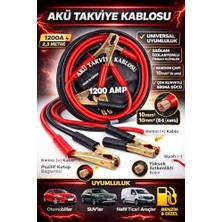 Assess Store Akü Takviye KABLOSU,1200 Amper, 2,3 Metre Uzunluk, Profesyonel Heavy Duty, Güçlü Timsah Kıskaçlı, Bakır Iletken, Made In Turkey