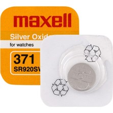 Maxell 371 SR 920 SW Düğme Pil 1 Adet 1,55 V 39 mAh Uzun Ömürlü Saat Pili