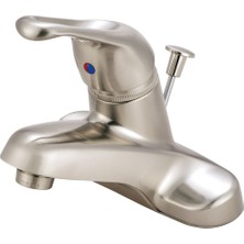 Assess Store KB518 Wyndham Lavabo Bataryası, 10 cm Merkez Mesafe, Tek Metal Kol, Plastik, Nikel