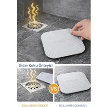Assess Store Gri Kare Silikon Kötü Koku Önleyici Gider Tıpası – Banyo, Mutfak, Lavabo ve Balkon Için Su Geçirmez