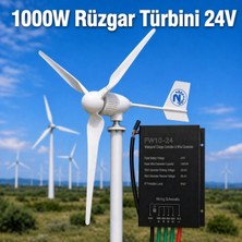 NepaSun 1000W Rüzgar Türbini 24v + Şarz Kontrol Cihazı