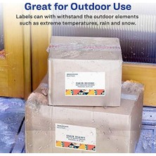 Assess Store Su Geçirmez Etiketler, Ultrahold Yapıştırıcı, 5.5" x 8.5", Lazer Yazıcılar Için 1.000 Etiket Kutusu (95526)
