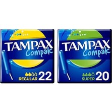 Assess Store Tampax Aplikatörlü Tampon Normal 22 Adet & Tampax Aplikatörlü Tampon Super 20 Adet