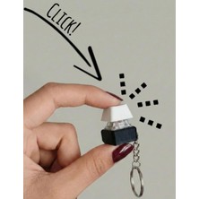 Assess Store 2 Adet Blue Switch Tuş Anahtarlık – Tıklamalı Mekanik Tuşlu Atıcı Anahtarlık, Siyah, Çanta & Cüzdan Charm Aksesuar
