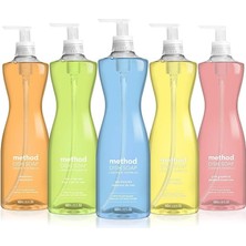 Assess Store Method Bulaşık Sabunu Sıvısı, Bitkisel Bazlı Bulaşık Deterjanı, Sert Yağı Keser, Parlak Bir Temizlik Için, Misket Limonu + Deniz Tuzu Kokusu, 532 ml Sabun Pompası Şişesi, 1 Paket