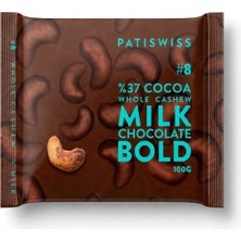 Patiswiss Bold Tüm Kajulu Sütlü Çikolatalı Tablet 100g