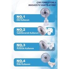 Assess Store W2 USB Kablolu 3 Kademeli Oynar Başlıklı Mini Fan Ergonomik Ev Ofis Için Sessiz Klipsli Vantilatör