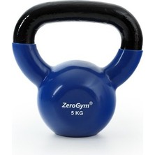 Zerogym Vinil Kaplı Içi Demir Kettlebel, Çaydanlık Dambıl 5 kg Mavi