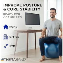 Assess Store (75CM, Blue) - Thera-Band Pro Series Scp Exercise Ball - Blue 75 cm (30") - 23145
