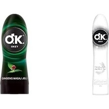 Assess Store Ginseng Kayganlaştırıcı ve Masaj Jeli (1 x 200 Ml) + Okey Zero Kokusuz Kayganlaştırıcı Jel (1 x 100 Ml)