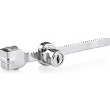 Assess Store Premium Cam Kabin Kilidi, Metal Yapı, Şeffaf ve Güvenli Tasarım, 14CM Uzunluk, Anahtar ile Kilit Sistemi, Dolap ve Vitrinler Için