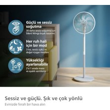 Assess Store Silentwings Teknolojisi ile Güçlü ve Süper Sessiz Ayaklı Vantilatör. 19 Db. 2'si 1 Arada Masa ve Ayaklı Vantilatör. Eğim ve Salınım Ayarlanabilir. 12 Saatlik Zamanlayıcı. Beyaz. (CX2550/00)