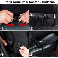 Assess Store Kumaş 8 Bölmeli Araç Koltuk Arkası Organizer Araç Telefon Tablet Eşya Tutucu Düzenleyici