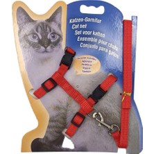 Assess Store Ayarlanabilir Kedi Gezdirme Tasması Lüx 120 cm Kırmızı